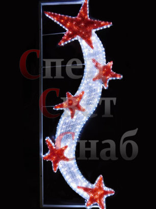 Новогодние украшения для улицы. Светодиодная консоль "Звездный путь". На 9 мая. 