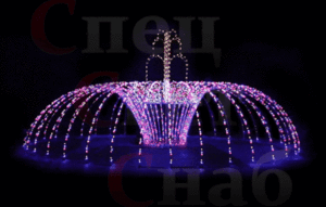 Световой фонтан Разноцветный 9 x 9 x 4 м